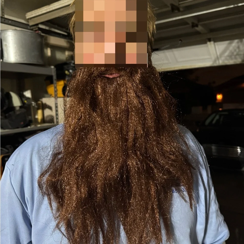 Long brown beard costume wig Halloween adult